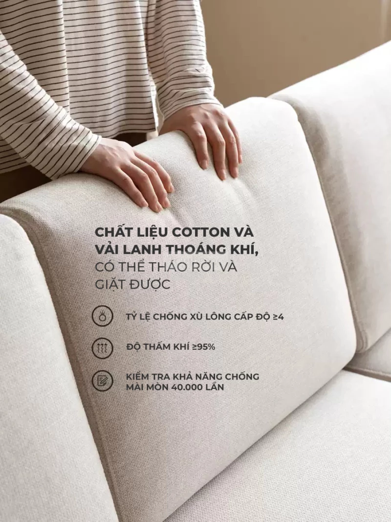Sofa Phòng Khách Gỗ Tự Nhiên Hiện Đại Togismart M60 thiết kế hiện đại, khung gỗ chắc chắn, đệm ngồi êm ái. Kiểu dáng sang trọng, dễ phối hợp với nhiều không gian sống. Chất liệu cao cấp, độ bền cao, mang lại cảm giác thoải mái, thanh lịch cho phòng khách của bạn.