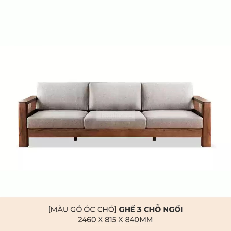 Sofa Phòng Khách Gỗ Tự Nhiên Hiện Đại Togismart M60 thiết kế hiện đại, khung gỗ chắc chắn, đệm ngồi êm ái. Kiểu dáng sang trọng, dễ phối hợp với nhiều không gian sống. Chất liệu cao cấp, độ bền cao, mang lại cảm giác thoải mái, thanh lịch cho phòng khách của bạn.