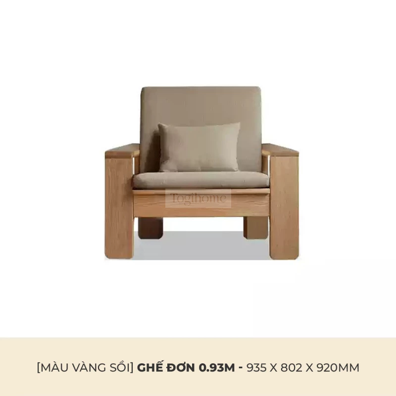 Sofa phòng khách gỗ tự nhiên hiện đại Togismart M66 sở hữu thiết kế tinh gọn, thanh lịch với đường nét tối giản. Chất liệu gỗ tự nhiên cao cấp kết hợp đệm ngồi thoải mái mang lại trải nghiệm thư giãn hoàn hảo. Thích hợp cho không gian hiện đại, sang trọng và tiện nghi.