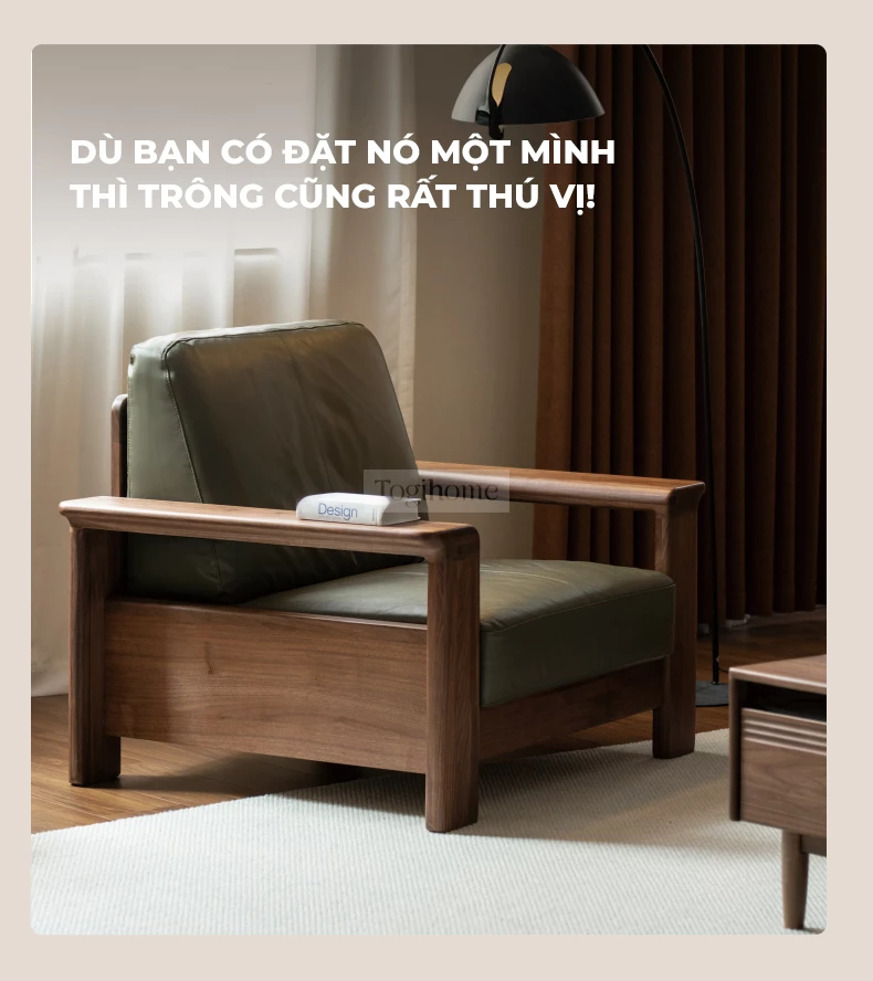 Sofa Phòng Khách Gỗ Tự Nhiên Hiện Đại Togismart M67 thiết kế hiện đại, tinh tế, mang đến không gian sống sang trọng và ấm cúng. Gỗ tự nhiên bền đẹp kết hợp đệm ngồi êm ái, phù hợp nhiều phong cách nội thất. Lựa chọn lý tưởng cho phòng khách tối giản và đẳng cấp.