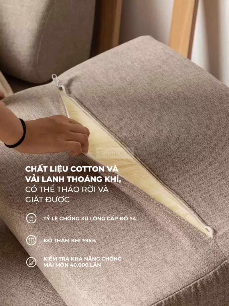 Sofa phòng khách gỗ tự nhiên hiện đại Togismart M68 nổi bật với thiết kế tinh giản, chất liệu gỗ tự nhiên bền đẹp, kết hợp đệm ngồi êm ái. Mẫu sofa lý tưởng cho không gian sống hiện đại, mang lại sự ấm áp, tiện nghi và sang trọng cho phòng khách của bạn.