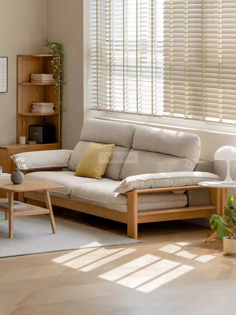 Sofa Phòng Khách Gỗ Tự Nhiên Hiện Đại Togismart M69:  Sofa phòng khách gỗ tự nhiên hiện đại Togismart M69 mang phong cách tối giản, sang trọng, kết cấu chắc chắn từ gỗ tự nhiên cao cấp. Đệm ngồi êm ái, màu sắc trang nhã, phù hợp nhiều không gian nội thất. Lựa chọn lý tưởng cho phòng khách hiện đại, ấm cúng.