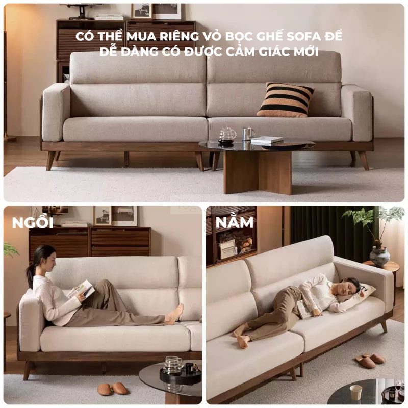 Sofa Phòng Khách Gỗ Tự Nhiên Hiện Đại Togismart M79 được chế tác từ gỗ tự nhiên cao cấp, thiết kế hiện đại, tinh giản từng chi tiết. Đệm ngồi dày dặn, chất liệu vải bền đẹp tạo cảm giác thoải mái. Phù hợp với nhiều phong cách nội thất, mang đến không gian phòng khách sang trọng và ấm cúng.