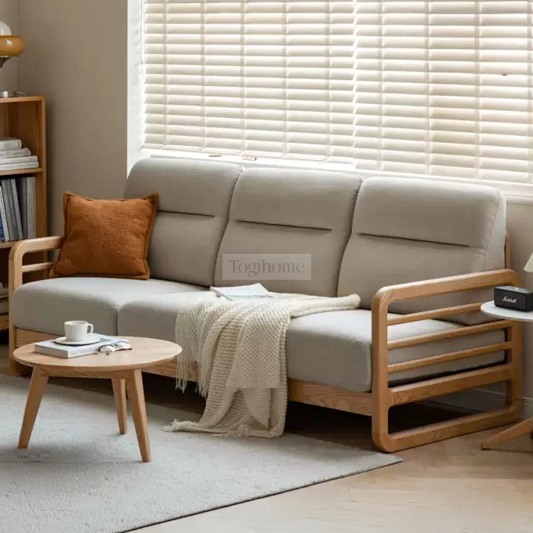 Sofa Phòng Khách Gỗ Tự Nhiên Hiện Đại Togismart M80 mang phong cách hiện đại, được làm từ gỗ tự nhiên bền bỉ, kết hợp đệm ngồi êm ái. Thiết kế tối giản nhưng tinh tế, phù hợp với nhiều không gian sống. Là lựa chọn lý tưởng để nâng tầm thẩm mỹ và tiện nghi cho phòng khách của bạn.