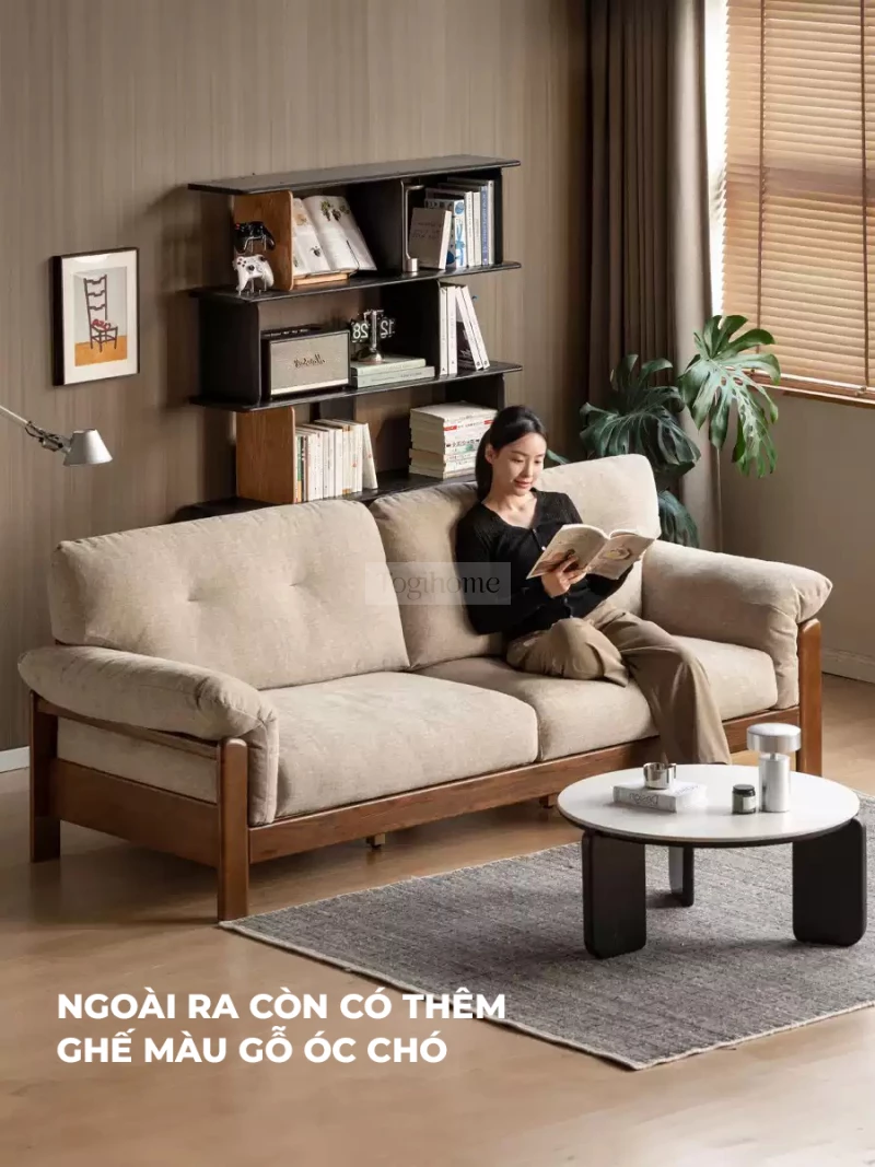 Sofa Phòng Khách Gỗ Tự Nhiên Hiện Đại Togismart M81 thiết kế hiện đại, chất liệu gỗ tự nhiên cao cấp kết hợp đệm êm ái, tạo nên vẻ đẹp sang trọng và thoải mái. Kiểu dáng tinh gọn, dễ kết hợp với nhiều phong cách nội thất, phù hợp cho phòng khách tối giản, tiện nghi và đẳng cấp.