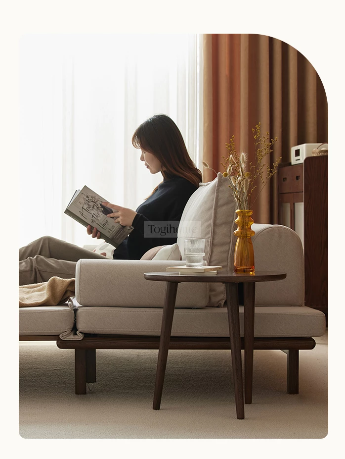 Sofa Phòng Khách Gỗ Tự Nhiên Hiện Đại Togismart M86 được thiết kế tinh tế, khung gỗ bền chắc, đệm ngồi êm ái. Kiểu dáng tối giản, sang trọng, dễ kết hợp với nhiều phong cách nội thất, mang đến không gian tiếp khách hiện đại và thoải mái.