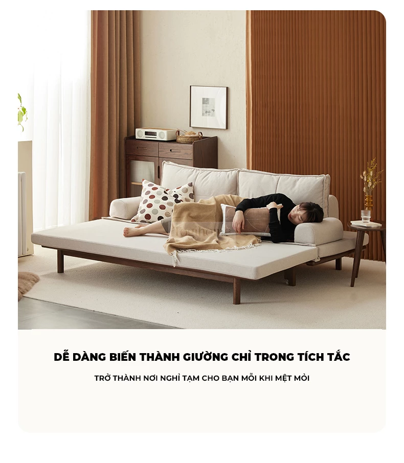 Sofa Phòng Khách Gỗ Tự Nhiên Hiện Đại Togismart M86 được thiết kế tinh tế, khung gỗ bền chắc, đệm ngồi êm ái. Kiểu dáng tối giản, sang trọng, dễ kết hợp với nhiều phong cách nội thất, mang đến không gian tiếp khách hiện đại và thoải mái.