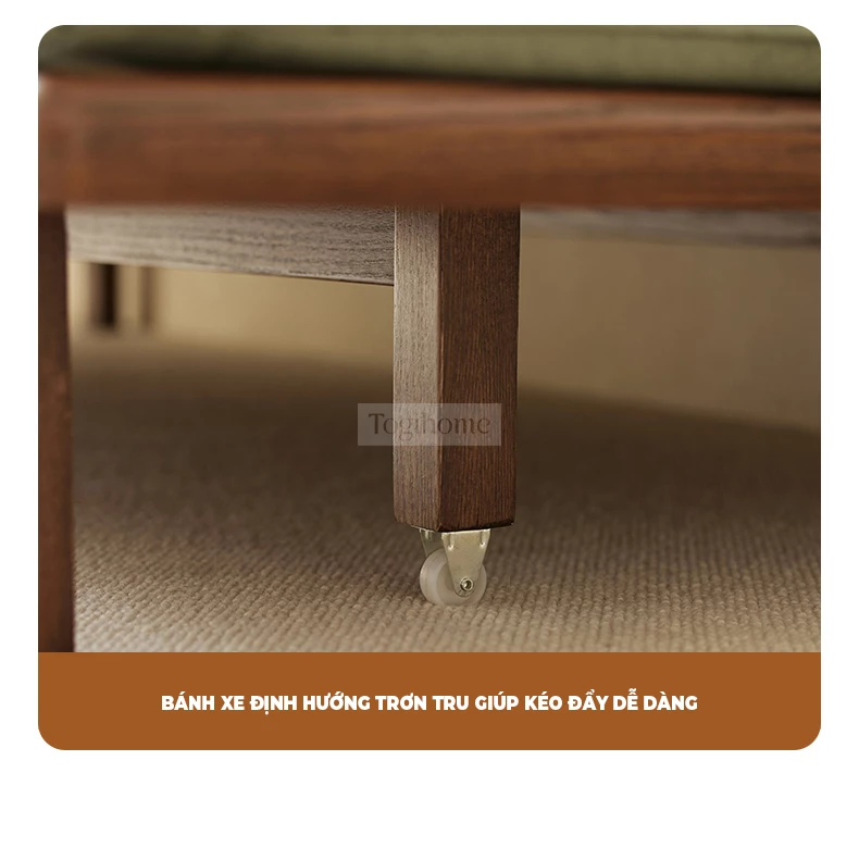 Sofa Phòng Khách Gỗ Tự Nhiên Hiện Đại Togismart M86 được thiết kế tinh tế, khung gỗ bền chắc, đệm ngồi êm ái. Kiểu dáng tối giản, sang trọng, dễ kết hợp với nhiều phong cách nội thất, mang đến không gian tiếp khách hiện đại và thoải mái.