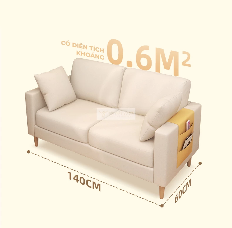 thiết kế nhỏ gọn tối ưu không gian của Sofa phòng khách phong cách tối giản SB19