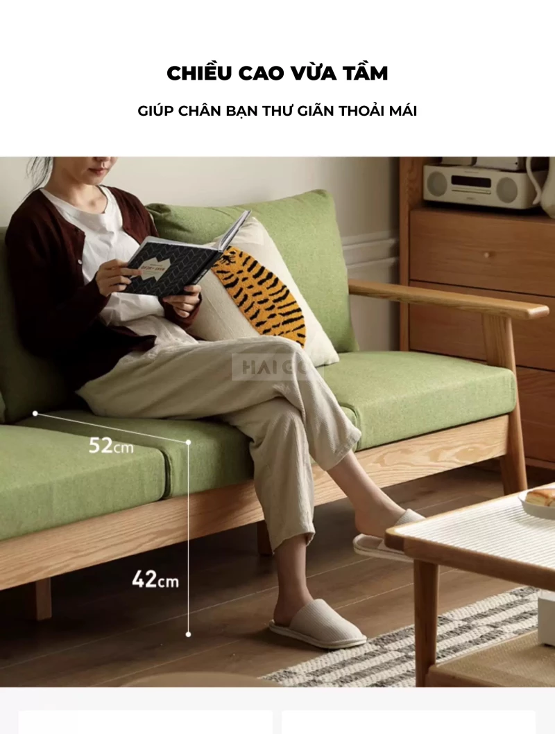 Sofa Phòng Khách Sang Trọng Gỗ Tự Nhiên SOF288