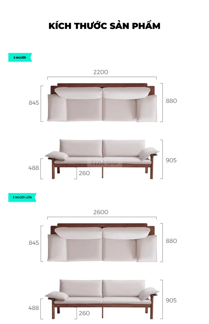 Sofa Phòng Khách Sang Trọng Hiện Đại Haigo SOF344