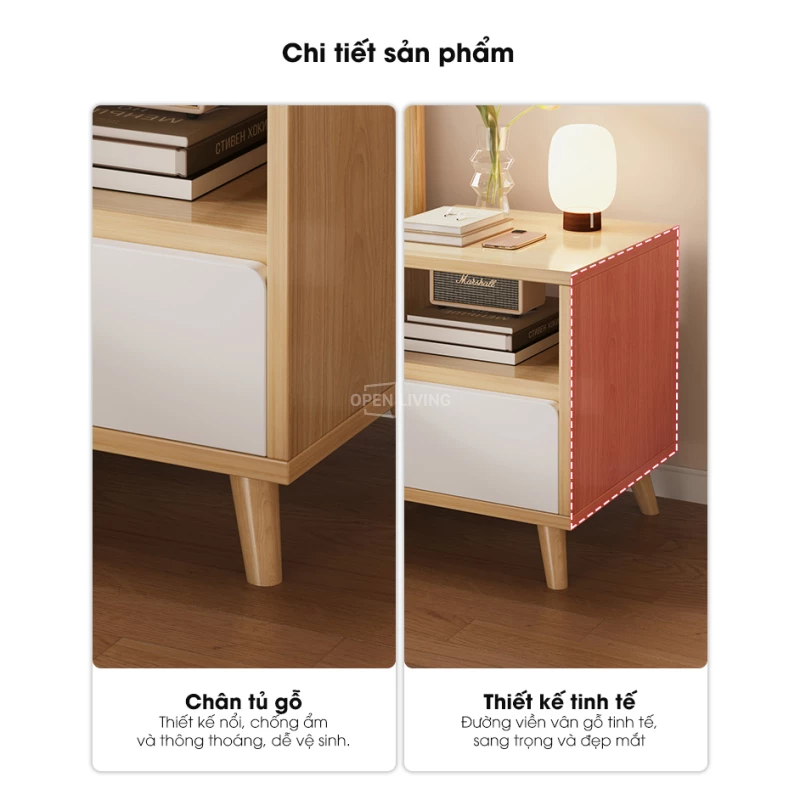 Tab đầu giường kệ tủ trang trí hiện đại OpenLiving OTĐ 014 mang đến sự tiện ích và thẩm mỹ cho không gian ngủ. Chất liệu bền bỉ, thiết kế hiện đại, cung cấp không gian lưu trữ tối ưu, tạo điểm nhấn tinh tế. Lựa chọn lý tưởng cho phòng ngủ phong cách và tiện nghi.