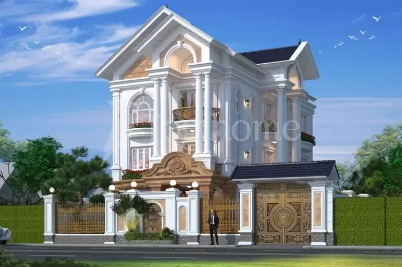 Thiết kế nhà mái Thái với phong cách tân cổ điển