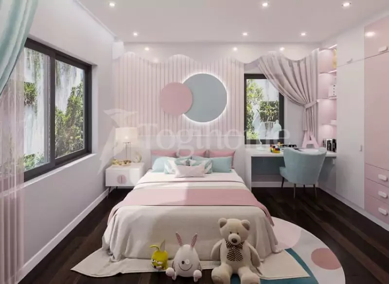 Thiết kế nội thất phòng ngủ cho bé gái cần lưu ý điều gì