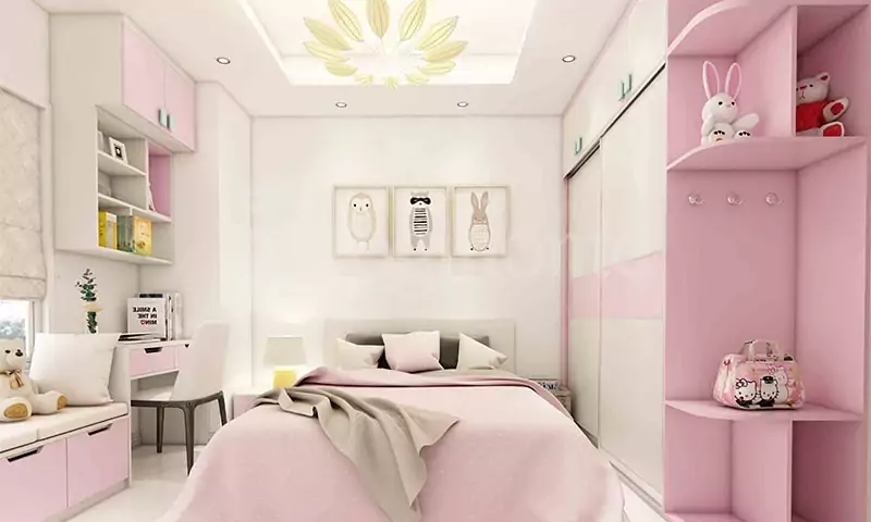 Thiết kế nội thất phòng ngủ cho bé gái xinh xắn