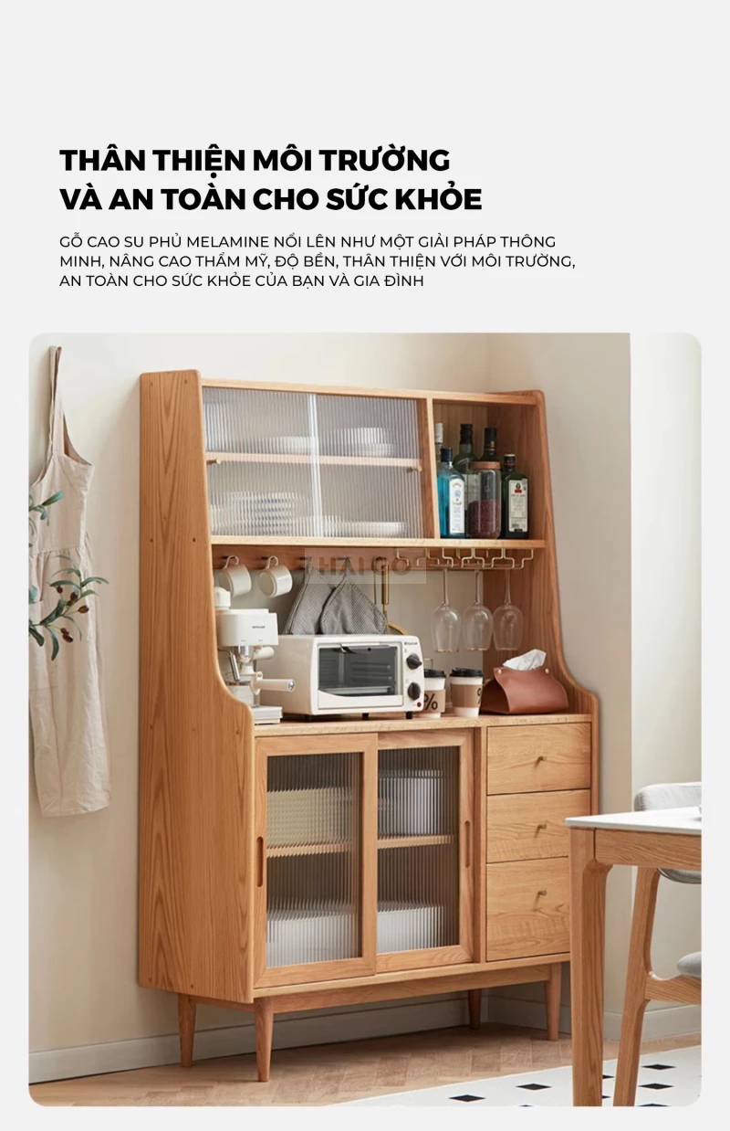 Tủ Bếp Đa Năng Gỗ Tự Nhiên Haigo KC392