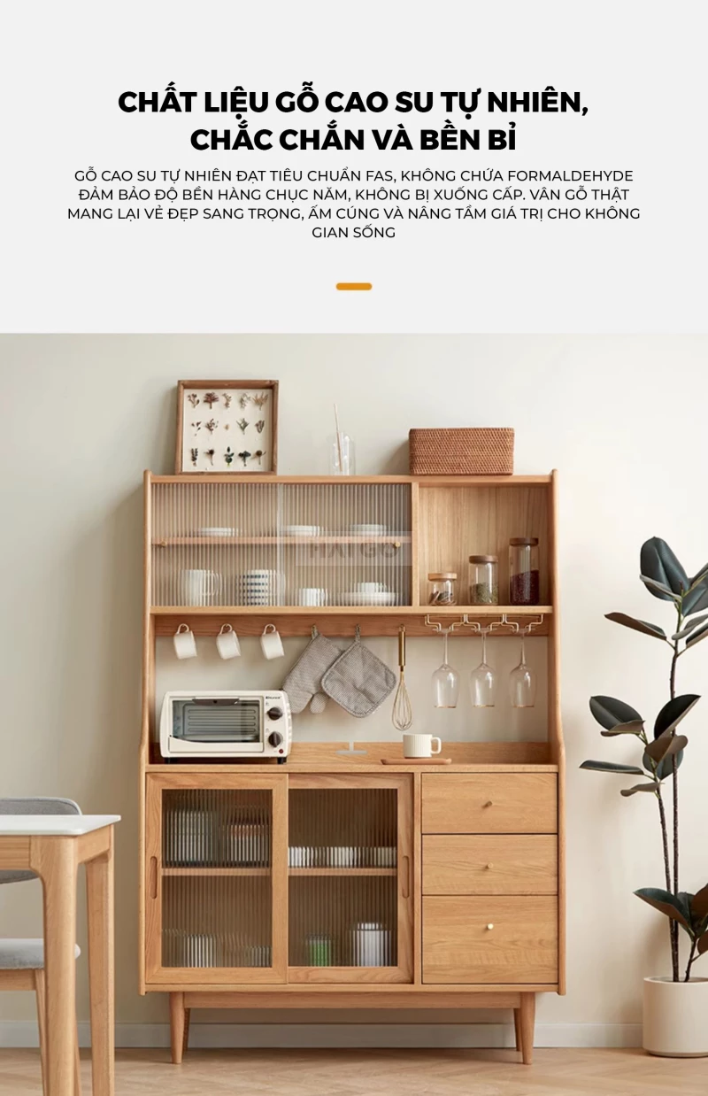 Tủ Bếp Đa Năng Gỗ Tự Nhiên Haigo KC392