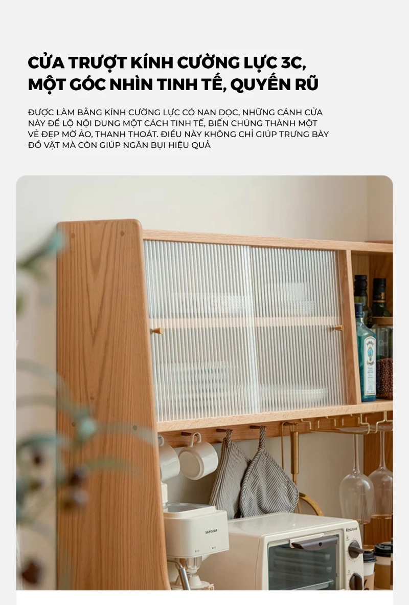 Tủ Bếp Đa Năng Gỗ Tự Nhiên Haigo KC392