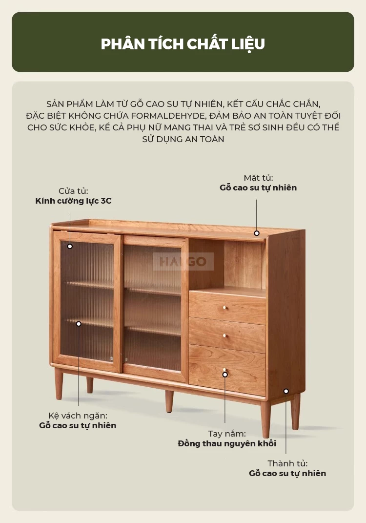 Tủ Bếp Đa Năng Thiết Kế Thông Minh Haigo KC398