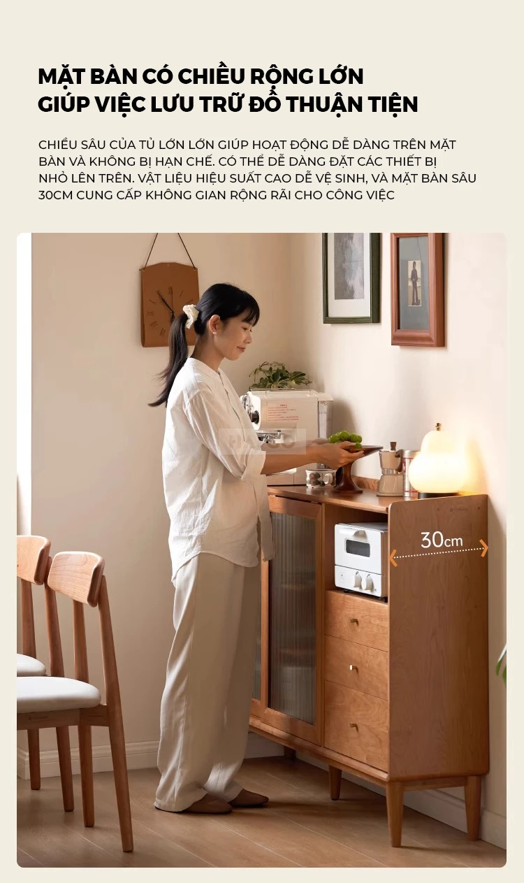 Tủ Bếp Đa Năng Thiết Kế Thông Minh Haigo KC398