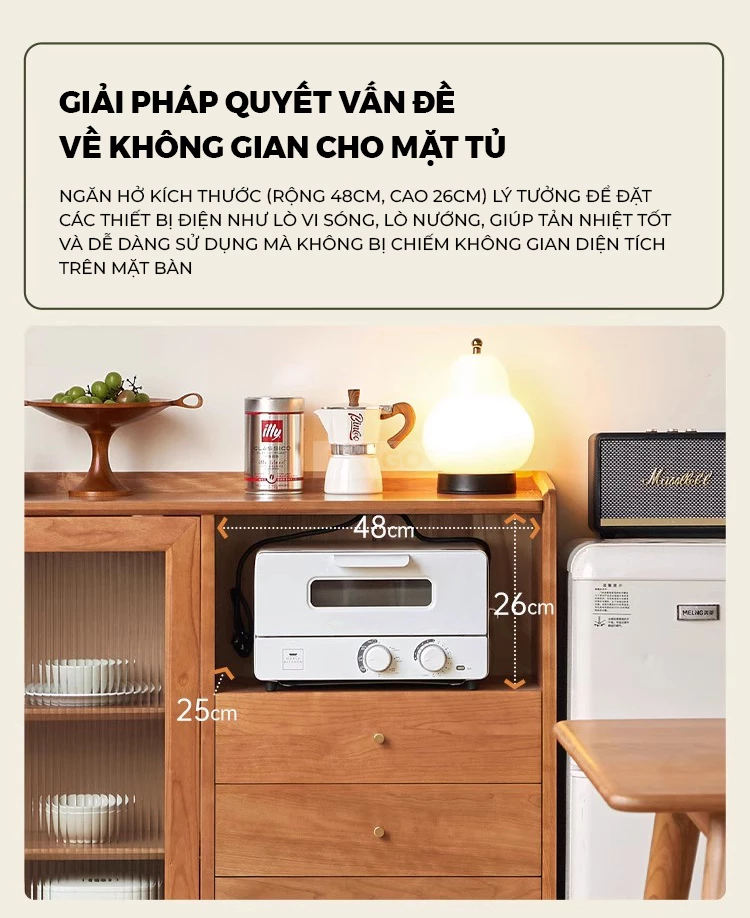 Tủ Bếp Đa Năng Thiết Kế Thông Minh Haigo KC398