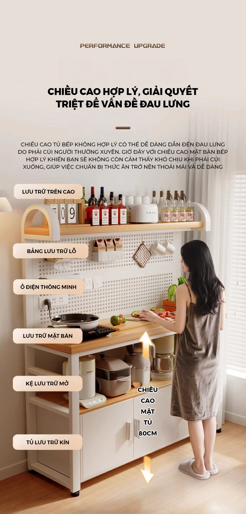 Tủ Bếp Đa Năng Tiện Lợi Haigo KC386