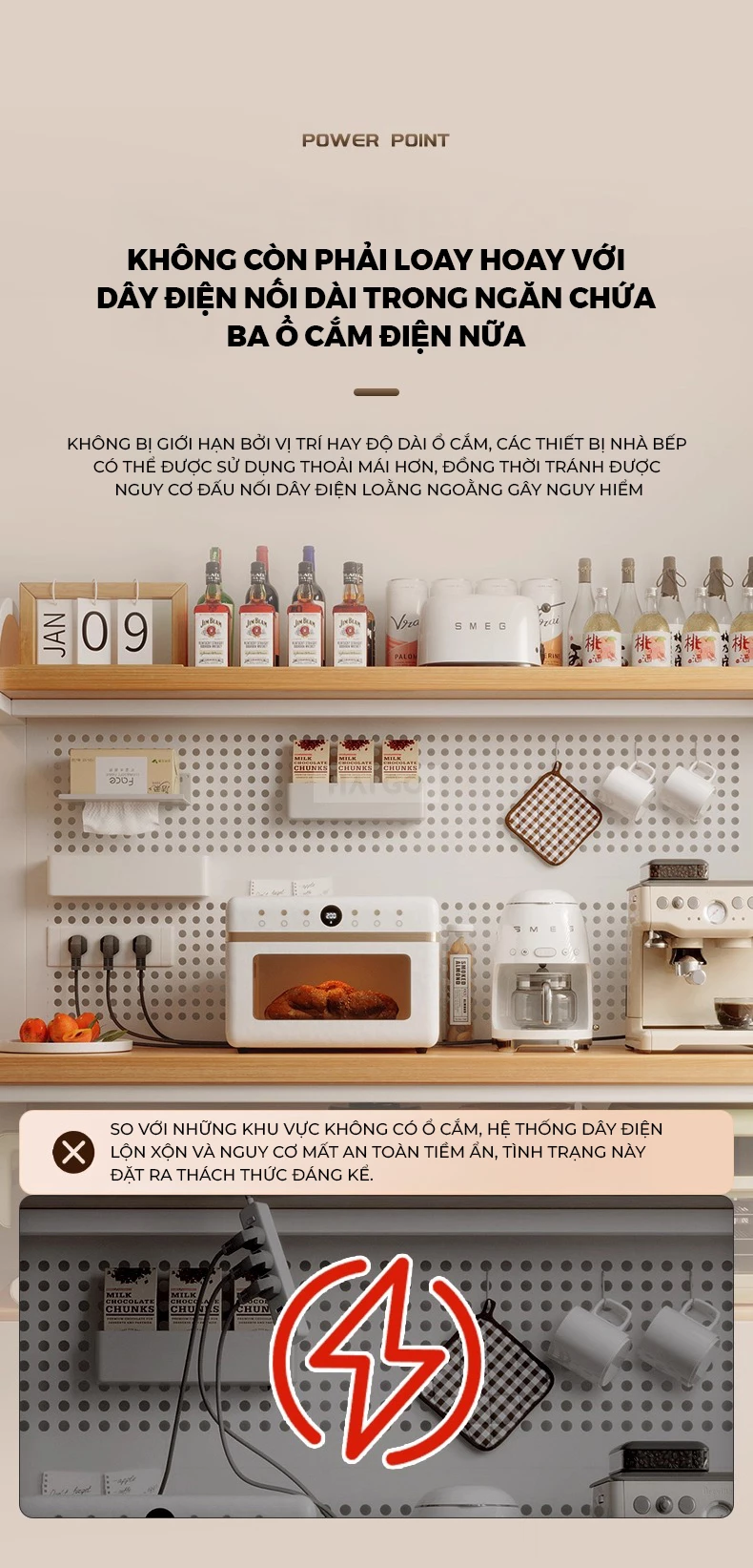 Tủ Bếp Đa Năng Tiện Lợi Haigo KC386