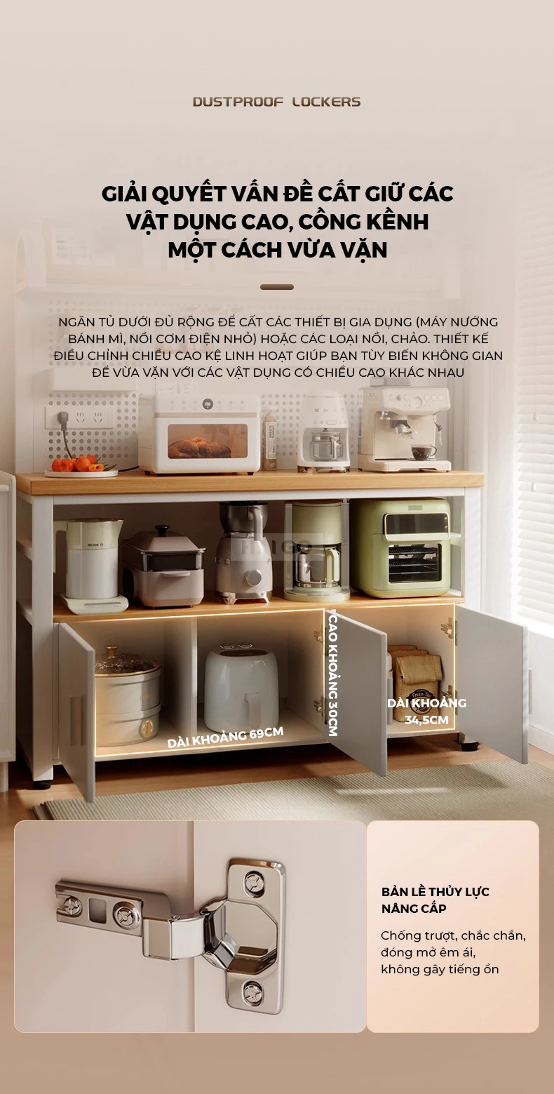 Tủ Bếp Đa Năng Tiện Lợi Haigo KC386