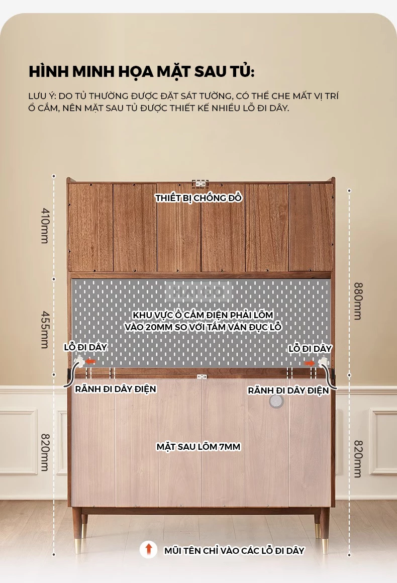 Tủ Bếp Gỗ Tự Nhi&ecirc;n Đa Năng Haigo KC395