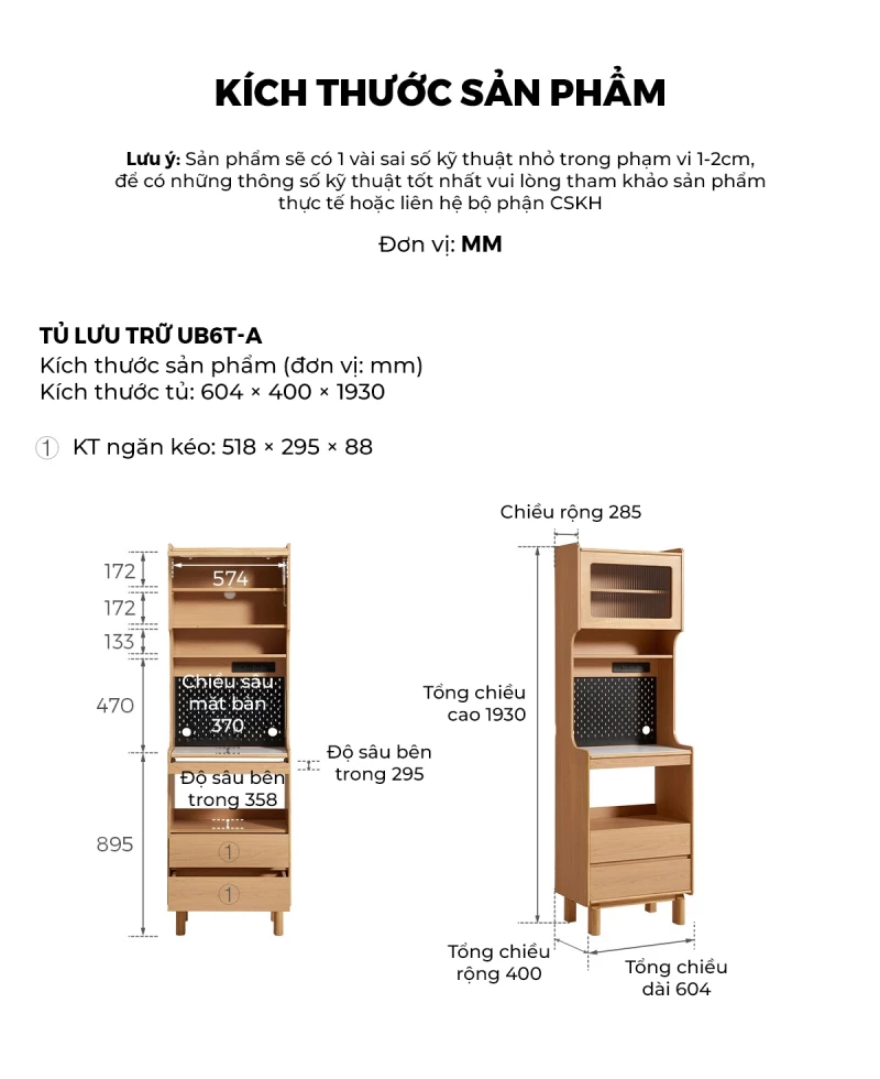 Tủ Bếp Hiện Đại T&iacute;ch Hợp Đa Năng Gỗ Tự Nhi&ecirc;n Haigo KC396