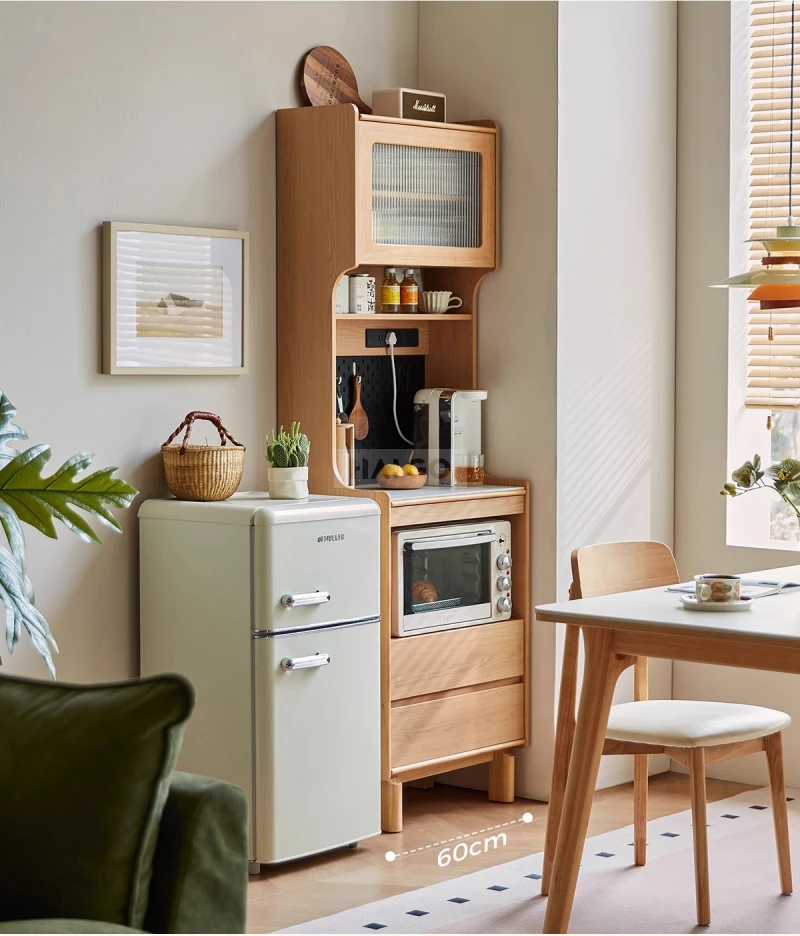 Tủ Bếp Hiện Đại T&iacute;ch Hợp Đa Năng Gỗ Tự Nhi&ecirc;n Haigo KC396