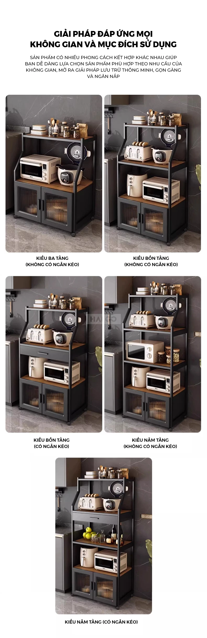 Tủ Bếp Tối Ưu Không Gian Haigo KC390