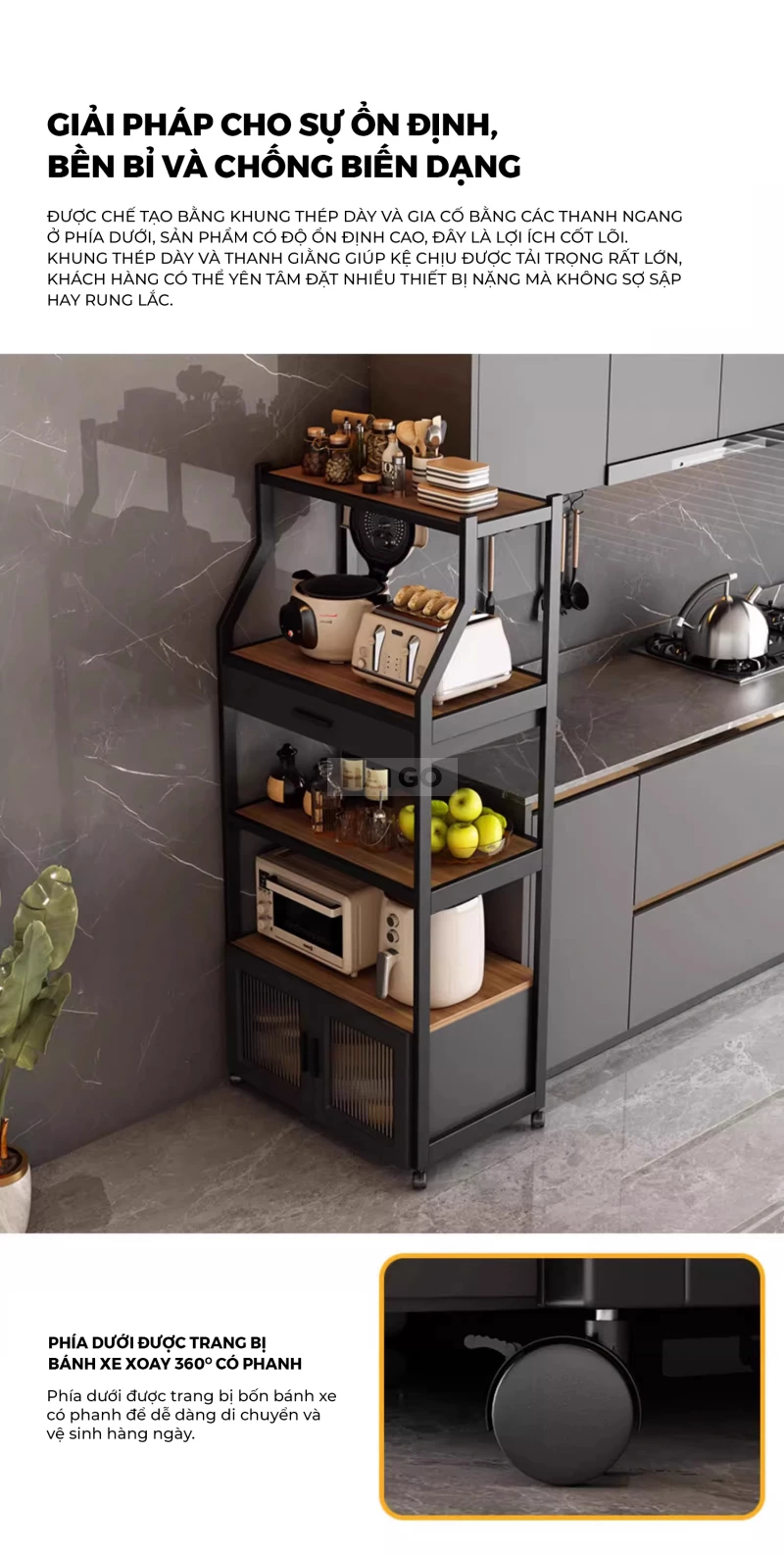 Tủ Bếp Tối Ưu Không Gian Haigo KC390