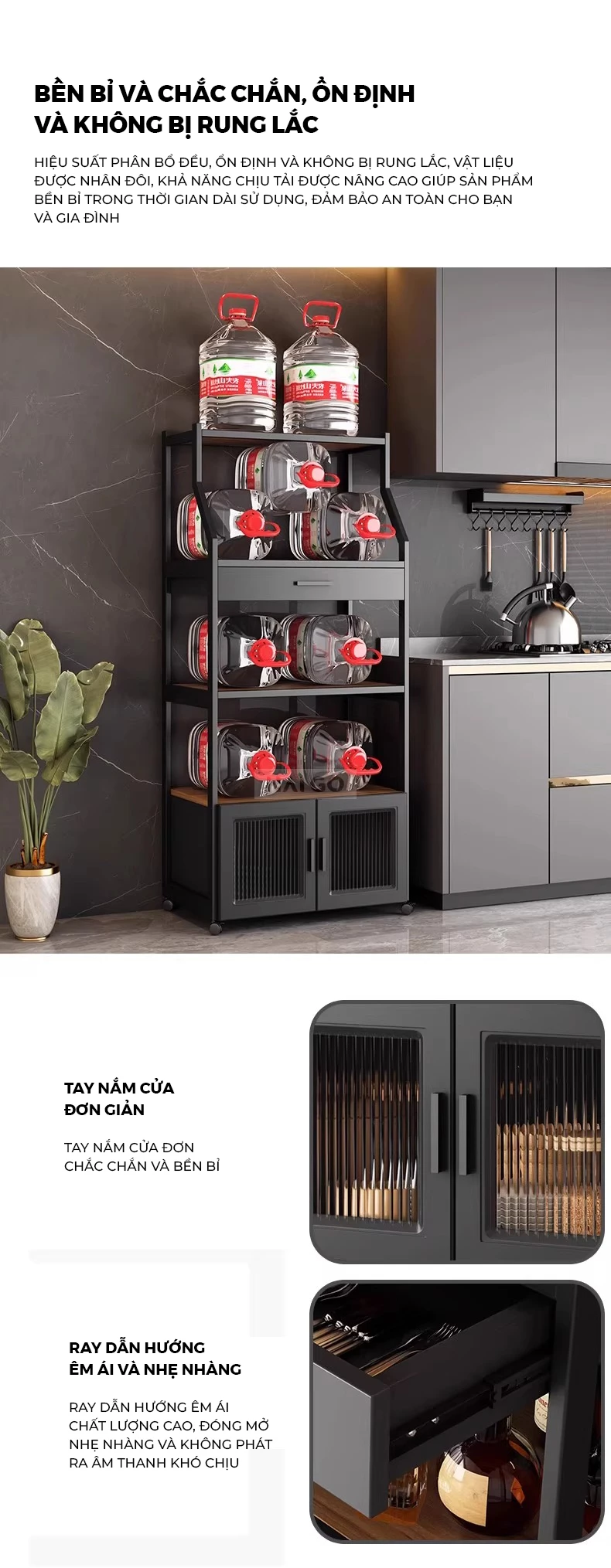 Tủ Bếp Tối Ưu Không Gian Haigo KC390