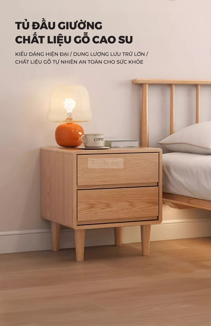 Tủ Đầu Giường Gỗ Tự Nhiên CV023 là món đồ nội thất lý tưởng để hoàn thiện không gian phòng ngủ của bạn.