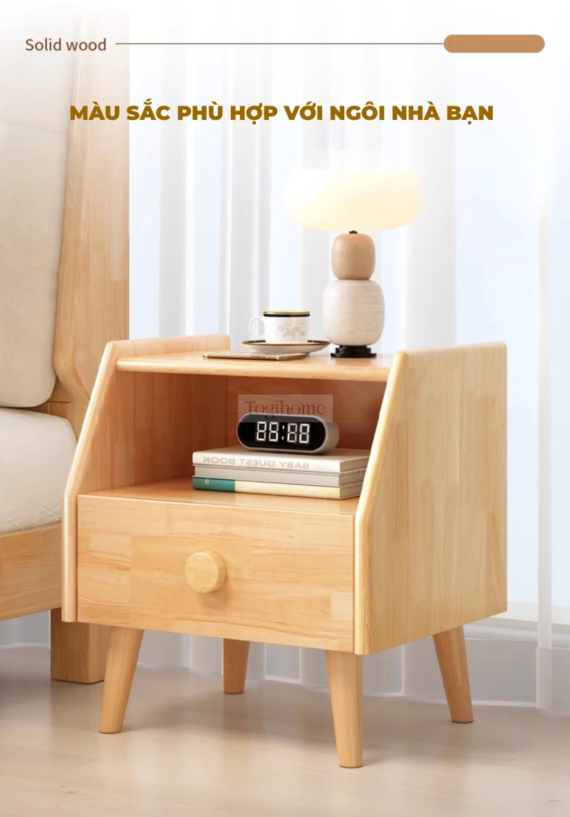 Tủ Đầu Giường Gỗ Tự Nhiên TDG 202 – Thiết Kế Hiện Đại, Chân Cao, Tối Ưu Không Gian Sống Tủ đầu giường TDG 202 là lựa chọn lý tưởng cho những ai yêu thích phong cách hiện đại, tối giản và tiện nghi. Sản phẩm được chế tác từ gỗ tự nhiên nguyên khối, đảm bảo độ bền vượt trội theo thời gian và thân thiện với sức khỏe người dùng.