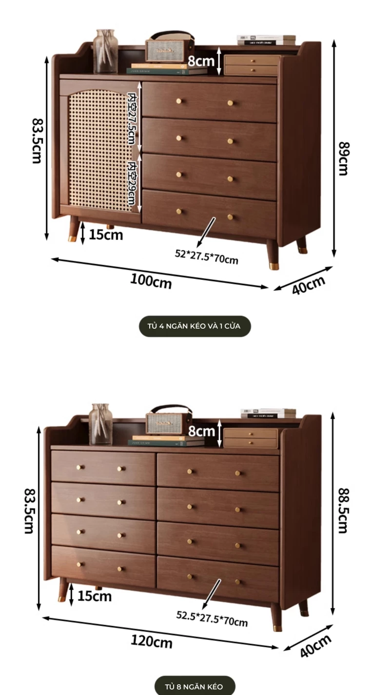 Tủ Đựng Đồ Đa Năng Gỗ Tự Nhiên Haigo TD265