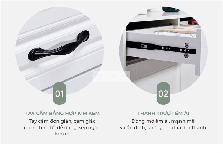 chi tiết phụ kiện của Tủ giày cánh huỳnh hiện đại KG17