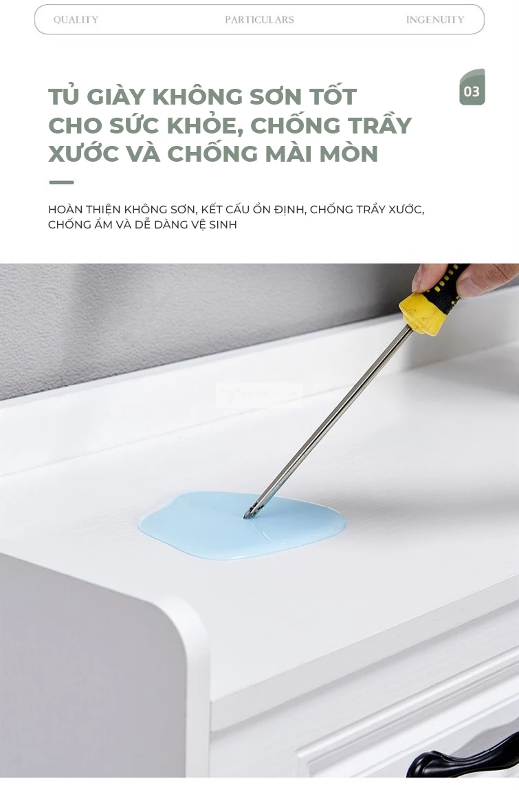 Tủ giày cánh huỳnh hiện đại KG17 sử dụng chất liệu cao cấp chống xước