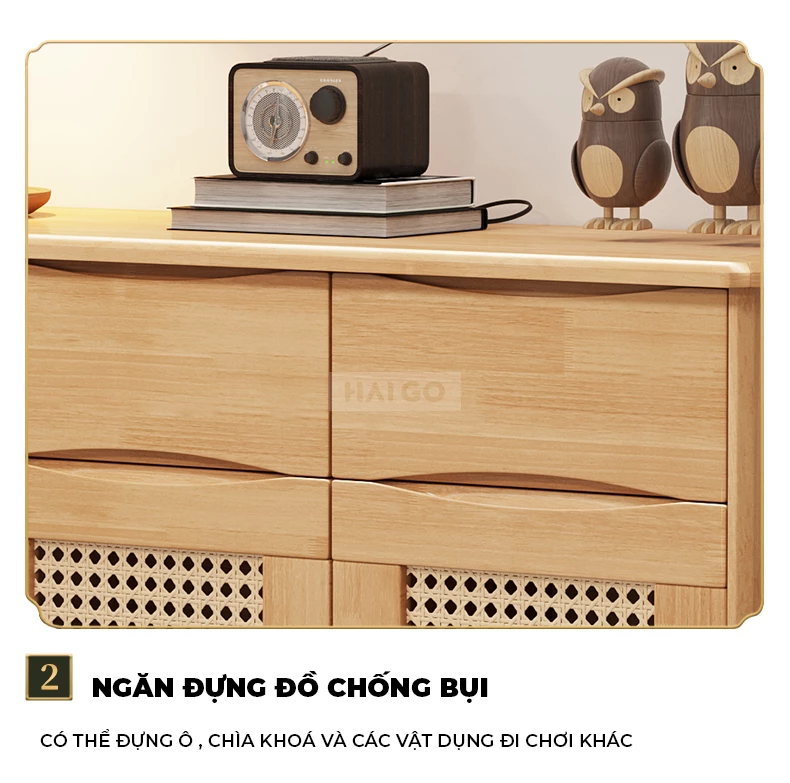 Tủ Giày Gỗ Tự Nhiên Cao Cấp Haigo TG267