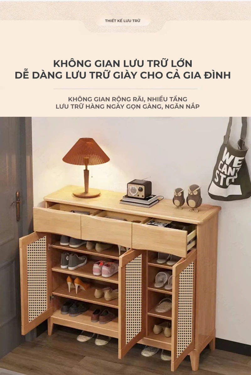  Tủ giày hiện đại họa tiết mây tự nhiên OpenLiving OGI 013 mang đến vẻ đẹp tinh tế và tiện dụng. Thiết kế hiện đại kết hợp họa tiết mây tự nhiên, chất liệu bền bỉ, giúp sắp xếp giày dép gọn gàng và thẩm mỹ. Lựa chọn hoàn hảo cho không gian sống của bạn.