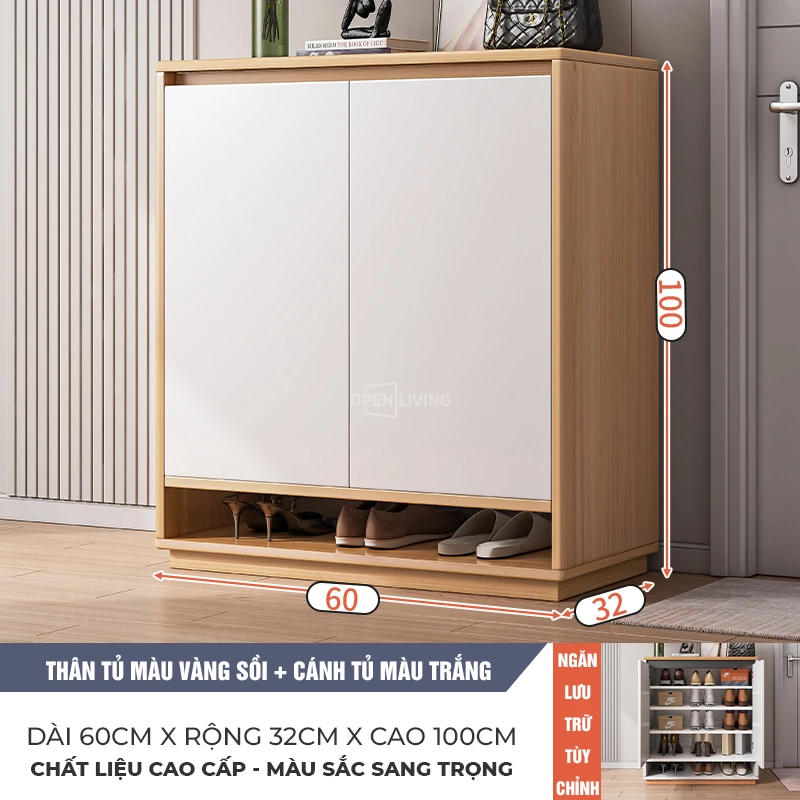 Tủ giày hiện đại phong cách tối giản thanh lịch OpenLiving OGI 019 mang đến vẻ đẹp tinh tế và gọn gàng. Thiết kế tối giản, chất liệu bền bỉ, giúp sắp xếp giày dép ngăn nắp, tạo không gian sống thanh lịch và hiện đại. Lựa chọn hoàn hảo cho ngôi nhà của bạn.