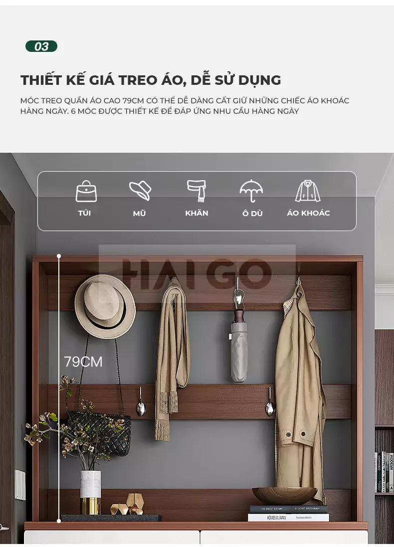 Tủ Giày Phong Cách Hiện Đại Haigo TG140