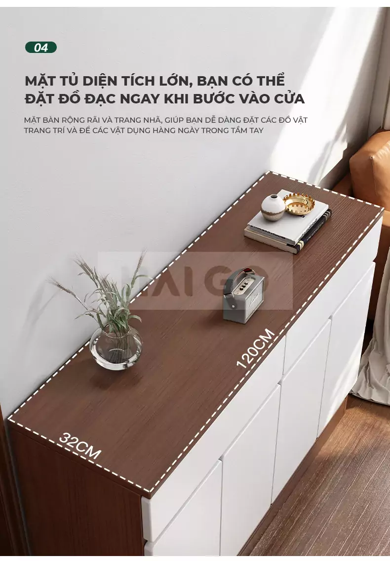 Tủ Giày Phong Cách Hiện Đại Haigo TG140