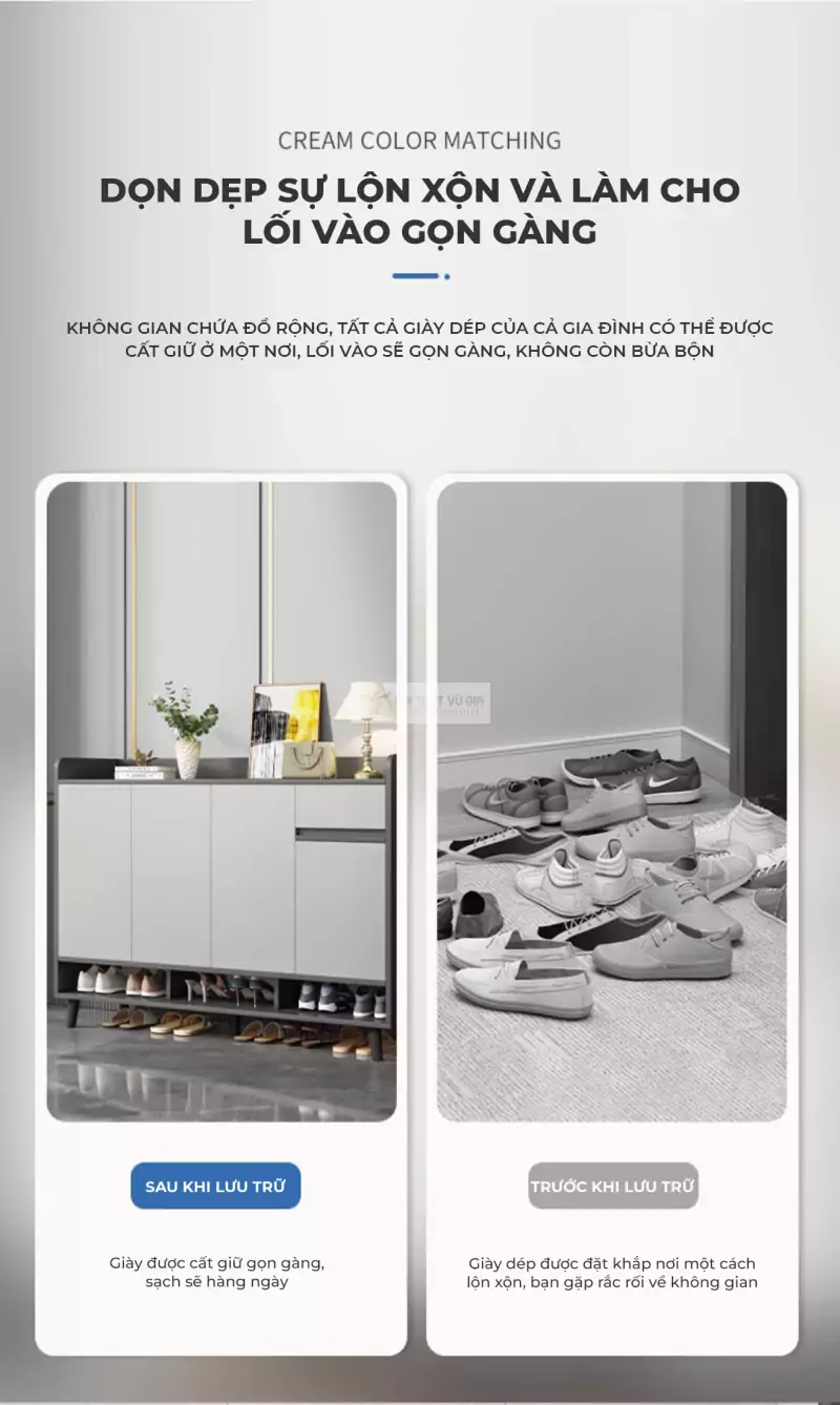 mang đến không gian gọn gàng với Tủ giày phong cách tối giản KG04