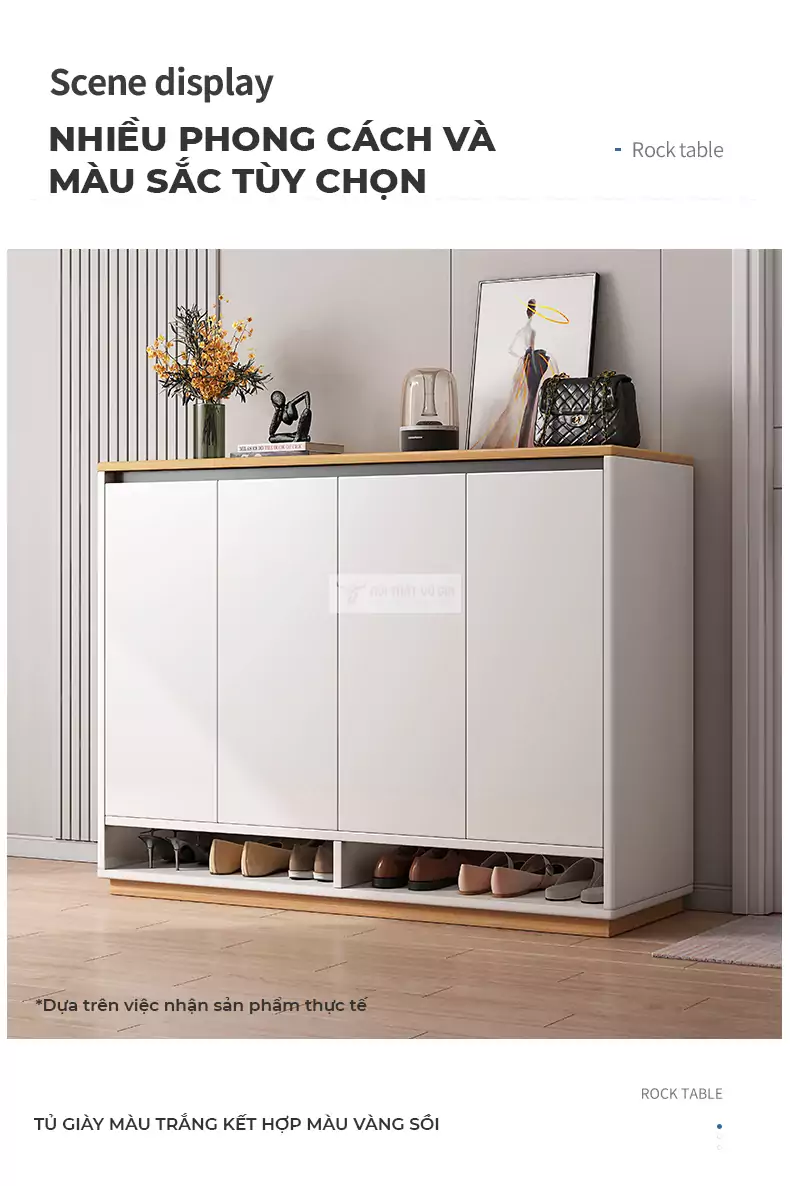 tùy chọn đa dạng của Tủ giày thiết kế thanh lịch, tối giản KG05