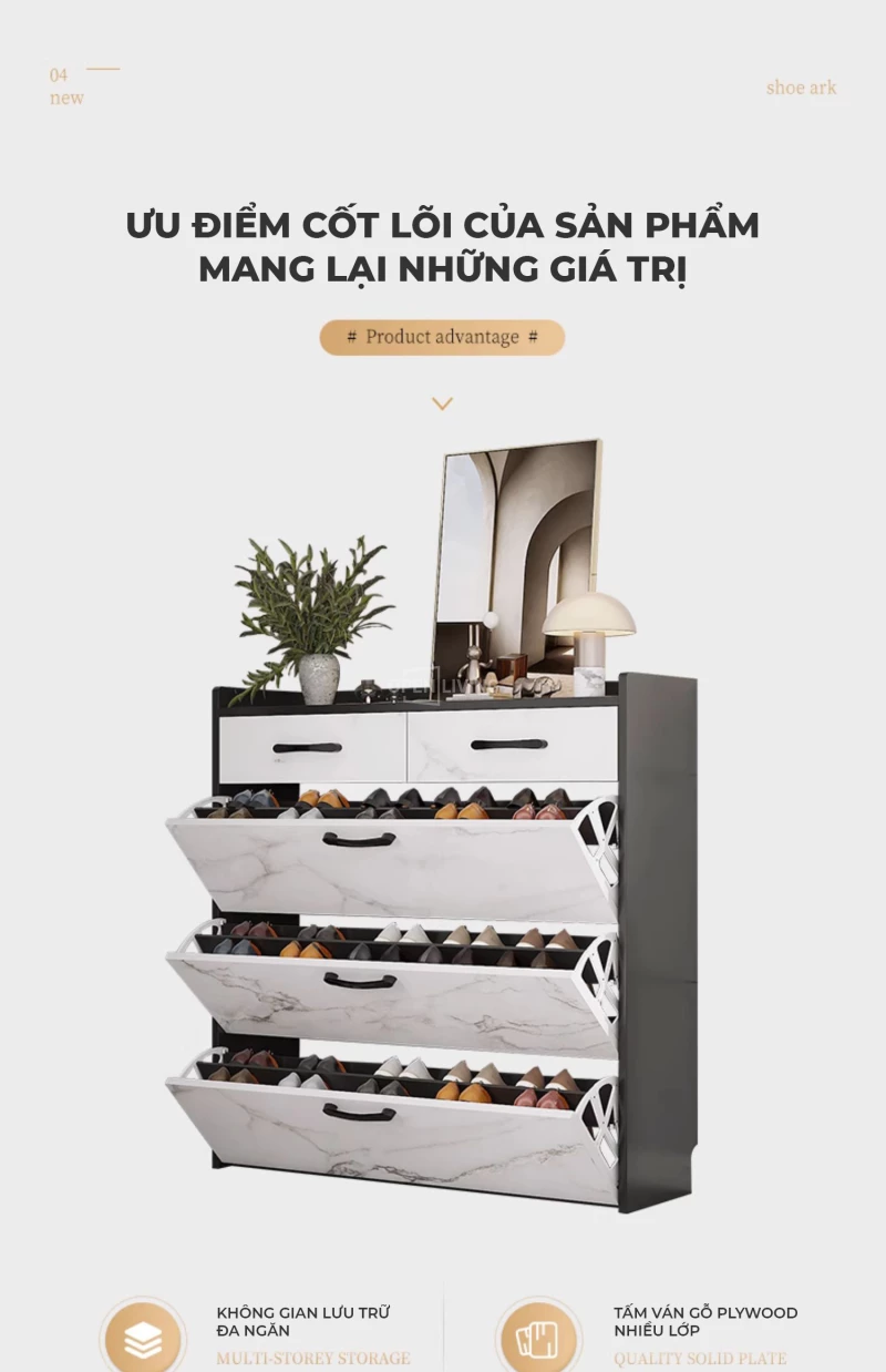 Tủ giày thông minh thiết kế cánh lật nhỏ gọn OpenLiving OGI 011 mang đến sự tiện ích và tiết kiệm không gian. Thiết kế cánh lật hiện đại, chất liệu bền bỉ, giúp sắp xếp giày dép gọn gàng và ngăn nắp. Lựa chọn hoàn hảo cho mọi không gian sống.