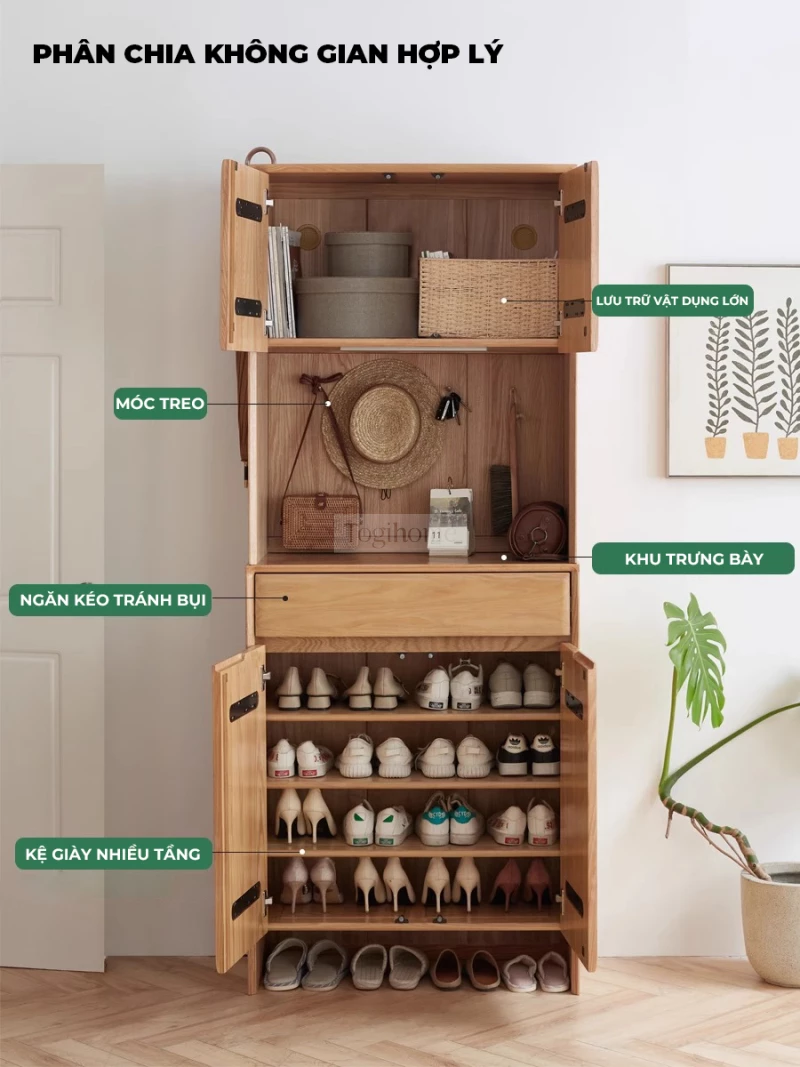 Tủ Kệ Để Giày Gỗ Tự Nhiên Thiết Kế Tối Giản Togismart TDG 115” nhé:  Tủ kệ để giày gỗ tự nhiên thiết kế tối giản Togismart TDG 115 mang lại vẻ đẹp hiện đại, gọn gàng cho không gian sống. Chất liệu gỗ tự nhiên cao cấp, bền chắc, chống mối mọt, phù hợp nhiều phong cách nội thất. Giải pháp lưu trữ giày dép thông minh và thẩm mỹ cho gia đình bạn.