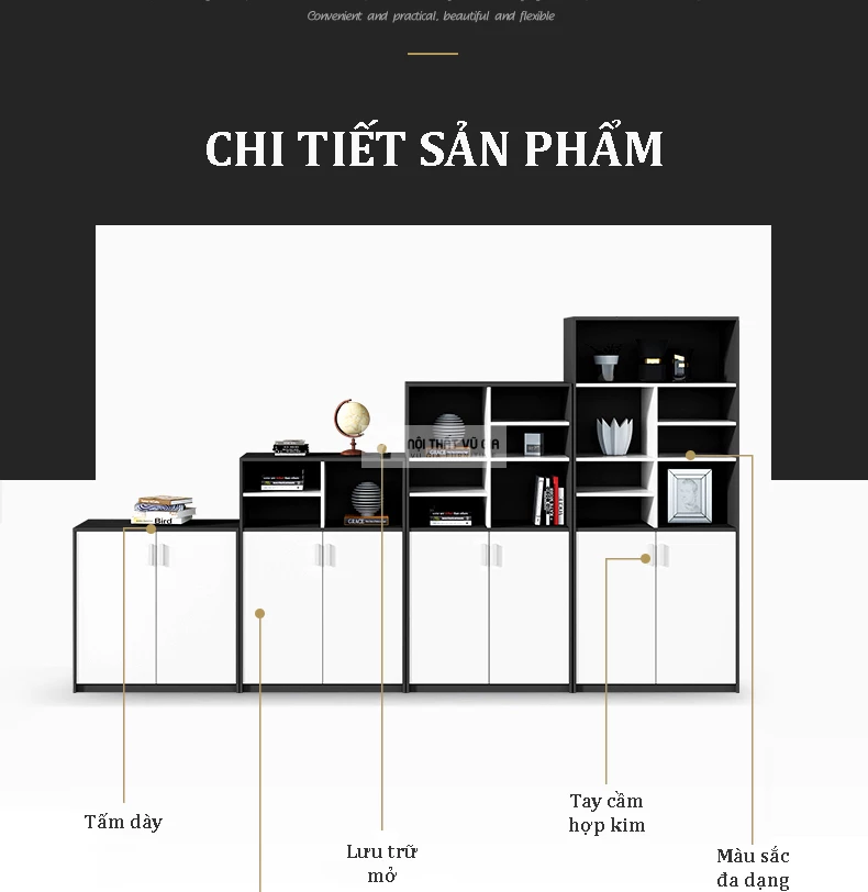 chi tiết Tủ lưu trữ văn phòng đa năng SD248