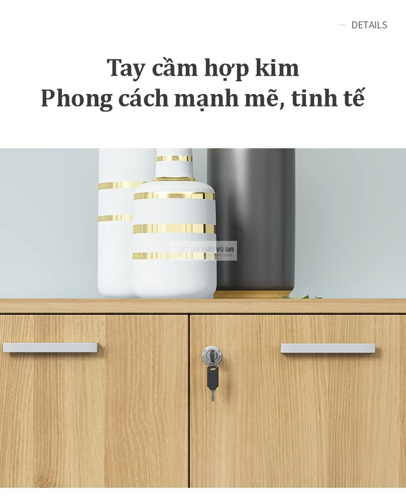 Tủ lưu trữ văn phòng phong cách tối giản, hiện đại SD249 sử dụng tay cầm hợp kim chắc chắn, sang trọng